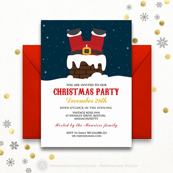 Free Printable Christmas Invitations Inspirational Items Similar to Santa Christmas Invitations Printable