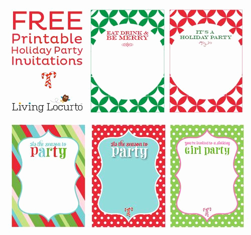 Free Printable Christmas Invitations Lovely Free Printable Holiday Party Invitations by Amy at