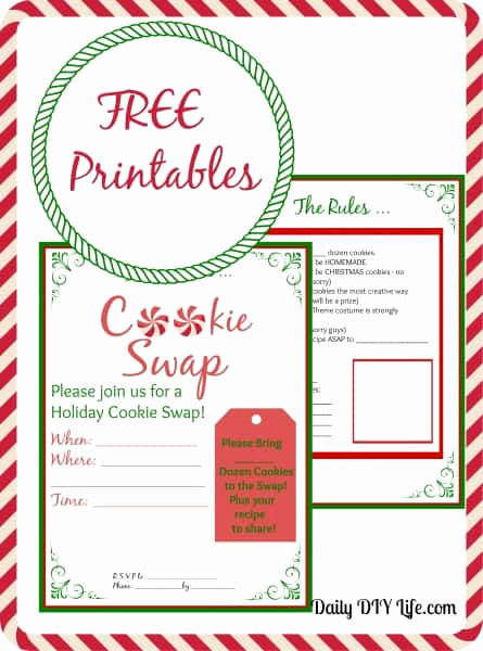 Free Printable Christmas Invitations New Cookie Swap Planning Free Printables