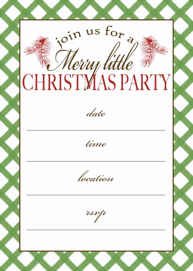Free Printable Christmas Invitations New Free Printable Christmas Party Invitation