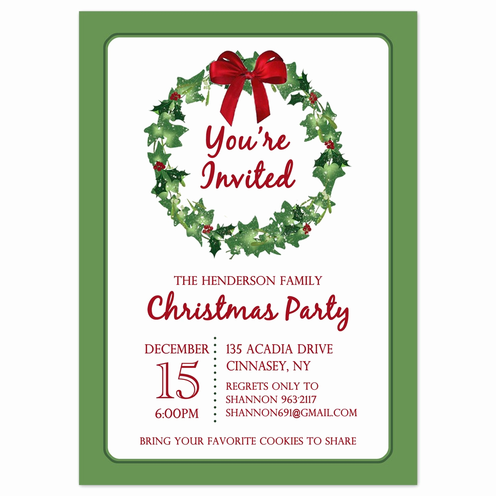 Free Printable Christmas Invitations New Printable Christmas Party Invites
