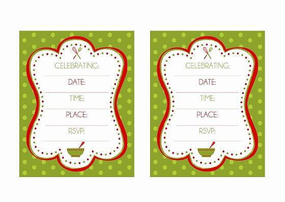 Free Printable Christmas Invitations Unique Free Holiday Baking Party Printables From Printabelle