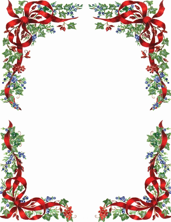 Free Printable Christmas Stationery Paper Lovely Ivy and Berries Christmas Letterhead Geographics 8 5x11