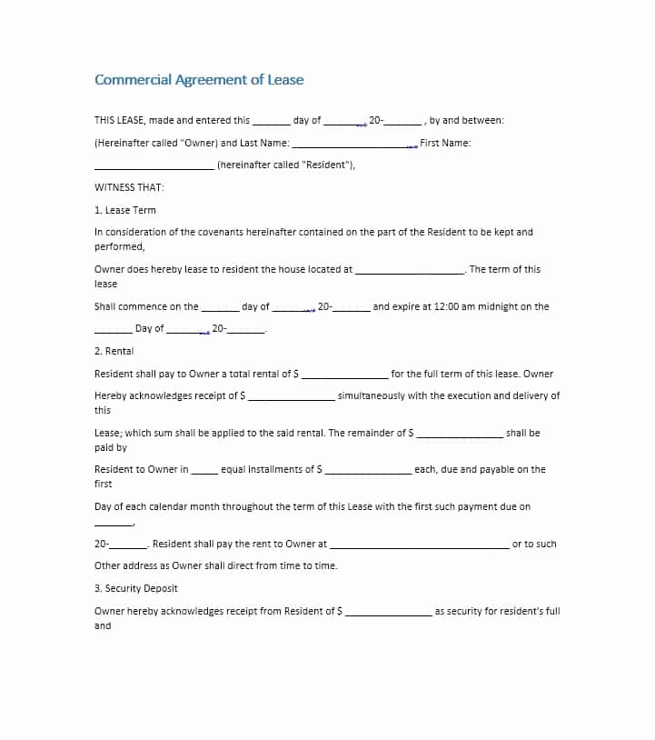 Free Printable Commercial Lease Agreement Awesome 26 Free Mercial Lease Agreement Templates Template Lab