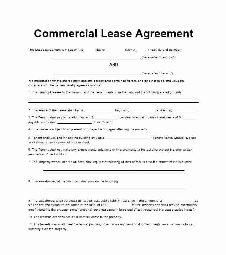 Free Printable Commercial Lease Agreement Lovely 26 Free Mercial Lease Agreement Templates Template Lab