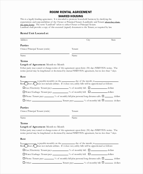 Free Printable Commercial Lease Agreement Lovely Blank Rental Agreement 14 Free Word Pdf Google Docs