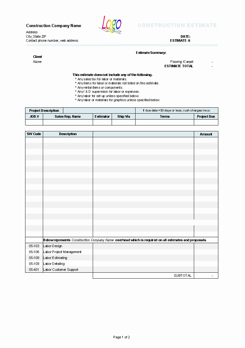 Free Printable Contractor Bid forms Unique Download Engineering Service Invoice Template for Free