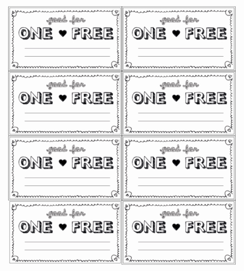 Free Printable Coupon Templates Luxury Free Downloadable Love Coupons Stocking Stuffers