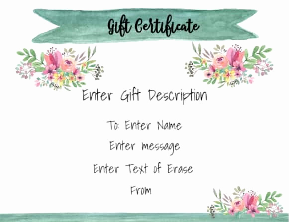 Free Printable Gift Certificate Templates Inspirational Free Gift Certificate Template 50 Designs