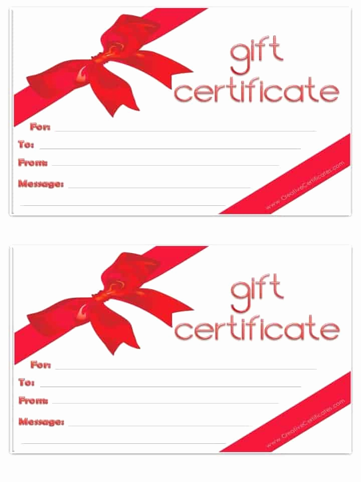 Free Printable Gift Certificate Templates Luxury Free Gift Certificate Template Customizable