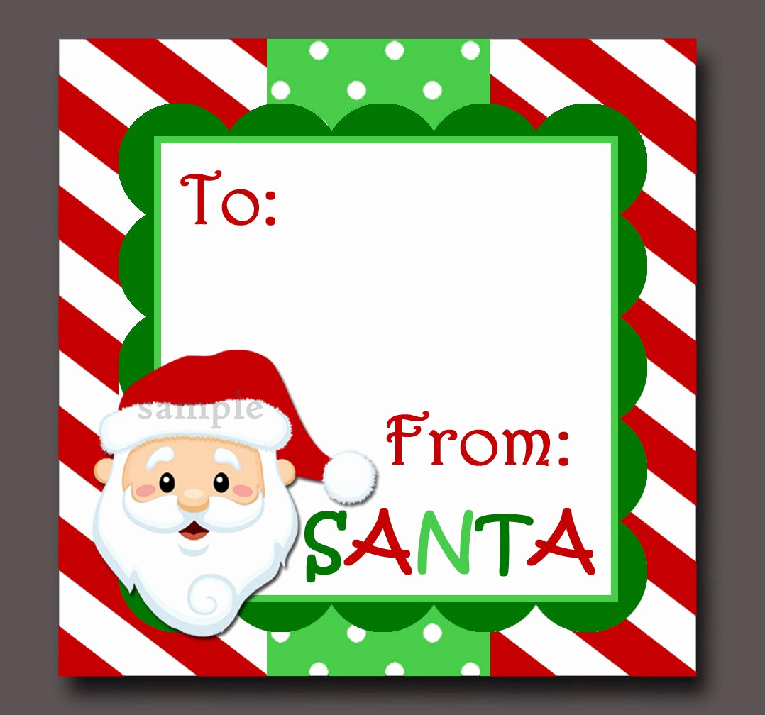 Free Printable Gift Tags Personalized Luxury Santa Gift Tags Printable Instant Download