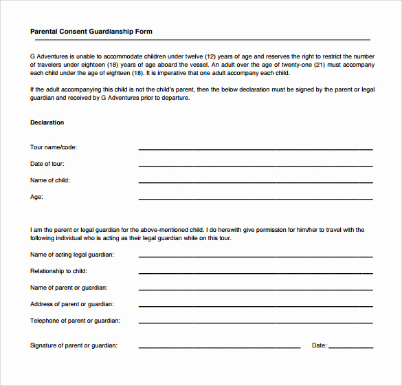 Free Printable Guardianship forms Awesome Sample Legal Guardianship form 7 Download Documents In