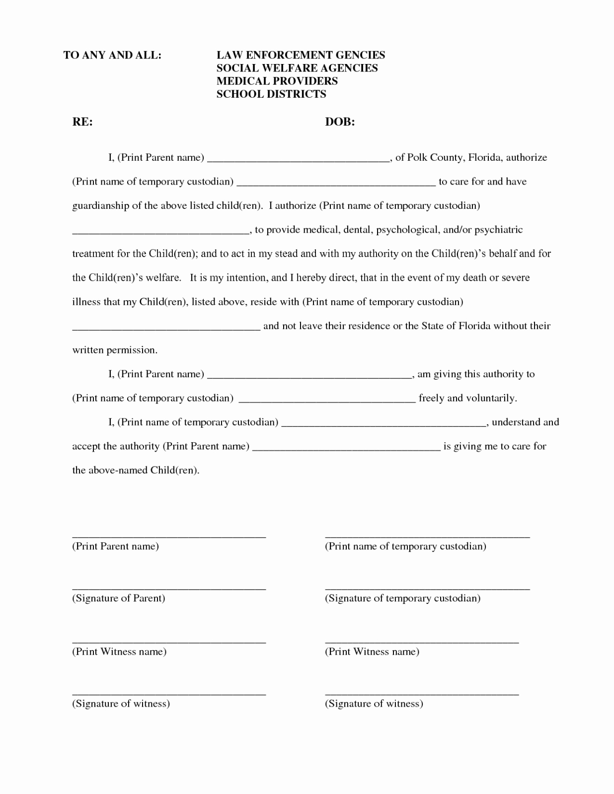 Free Printable Guardianship forms Elegant top Five Trends In Free
