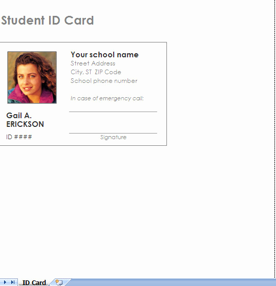 Free Printable Id Cards Templates Best Of Student Id Card Template