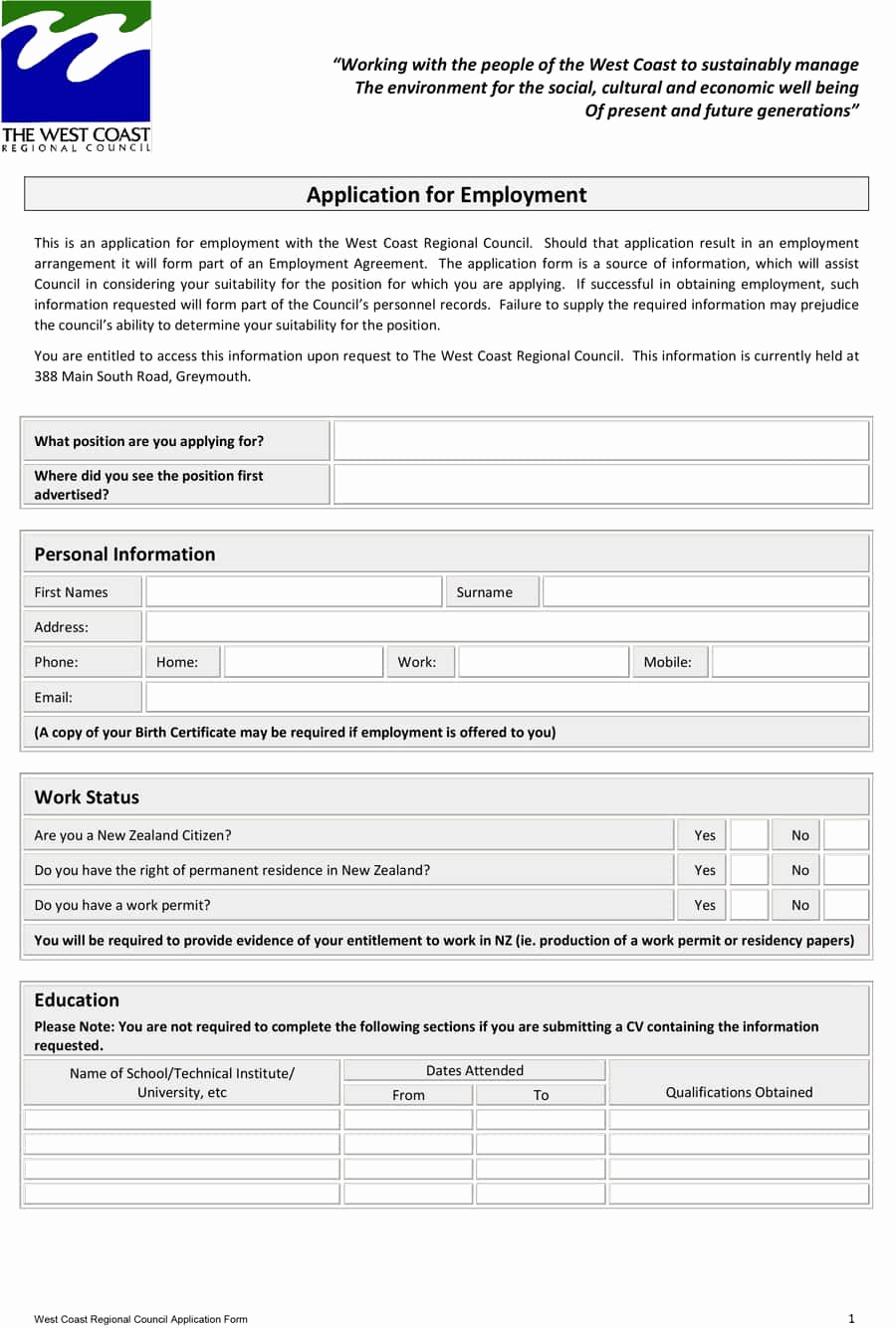 Free Printable Job Application Luxury 50 Free Employment Job Application form Templates