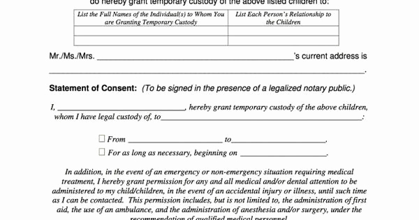 Free Printable Legal Guardianship forms Awesome Use This form to Establish Temporary Guardianship