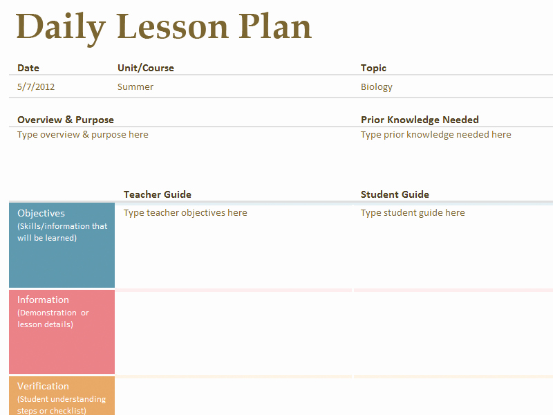 Free Printable Lesson Plan Template Best Of Printable Lesson Plan Template Free to