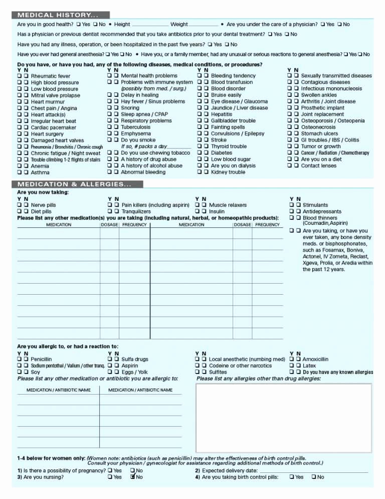 Free Printable Medical History forms Awesome 67 Medical History forms [word Pdf] Printable Templates