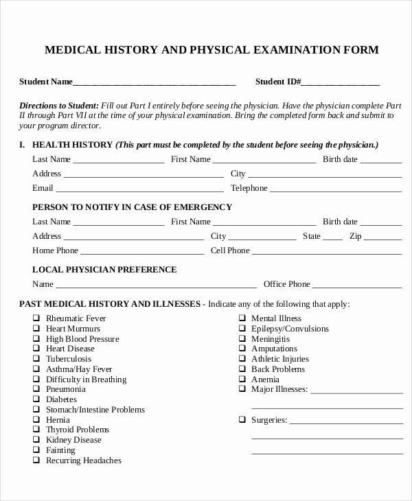 Free Printable Medical History forms Unique 43 Printable Medical forms