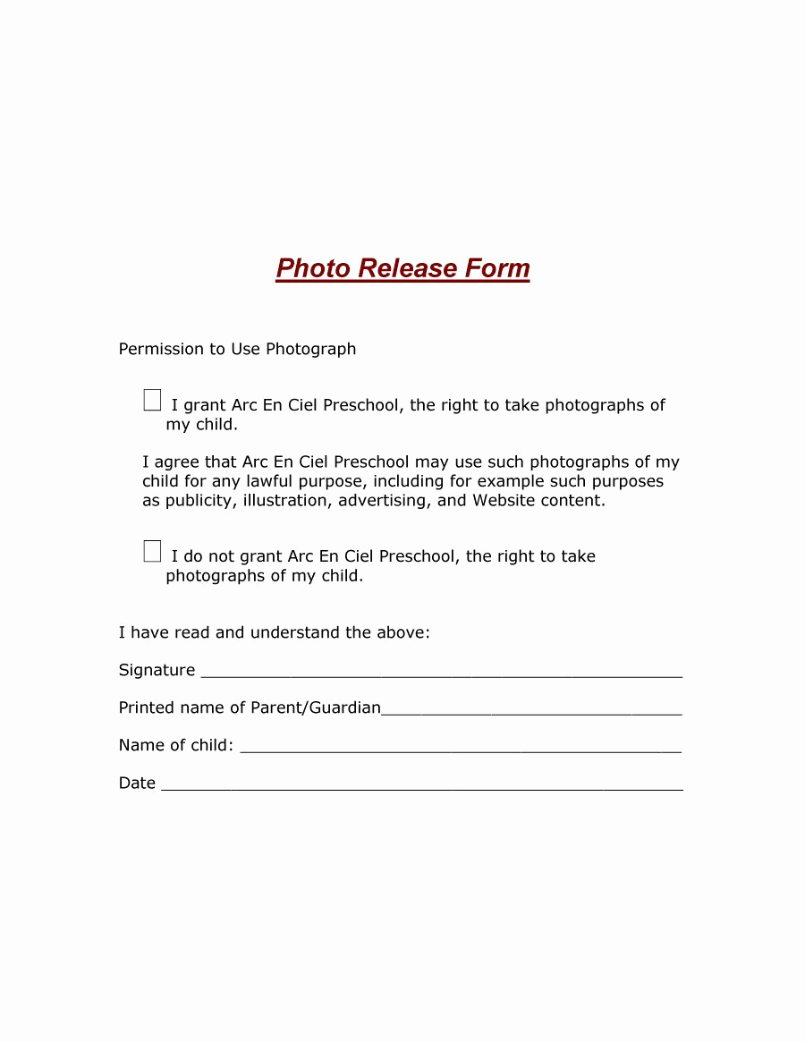 Free Printable Photo Release form Awesome 53 Free Release form Templates [word Pdf]