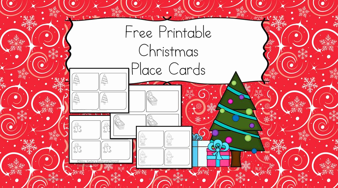 Free Printable Place Cards Beautiful Free Printable Christmas Place Cards Have the Kids Help