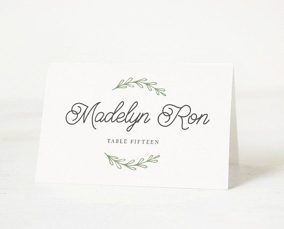 Free Printable Place Cards Beautiful Printable Place Card Template Wedding Place Cards Escort