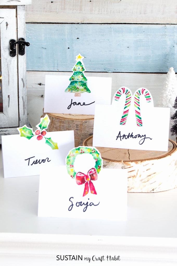 Free Printable Place Cards Elegant Free Printable Christmas Place Cards – Sustain My Craft Habit