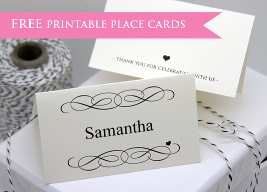 Free Printable Place Cards Unique Free Printable Place Cards Little Flamingo
