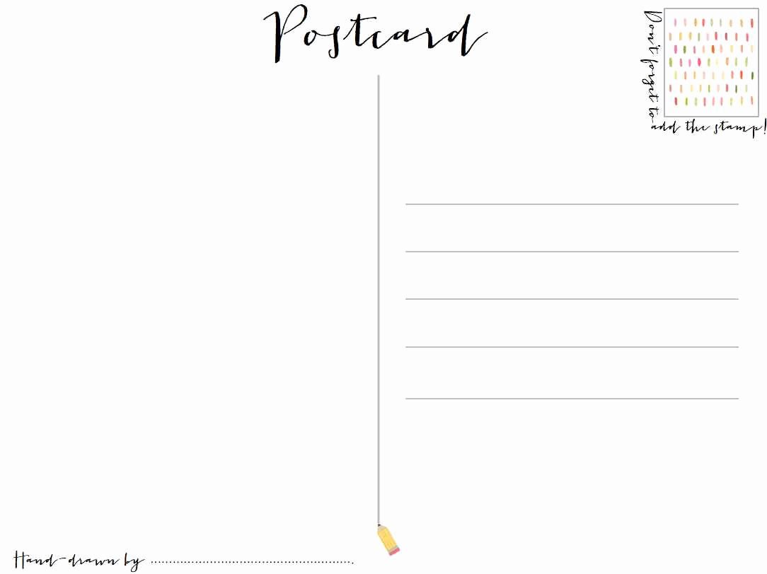 Free Printable Postcard Template New Postcard Template Category Page 1 Efoza