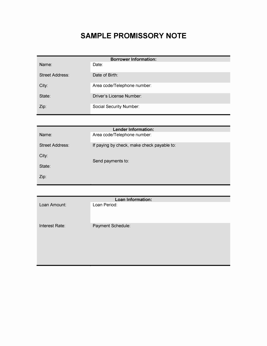 Free Printable Promissory Note Inspirational 45 Free Promissory Note Templates &amp; forms [word &amp; Pdf]