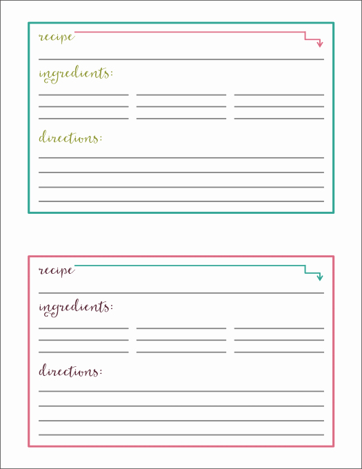 Free Printable Recipe Pages Beautiful Free Printable Recipe Cards