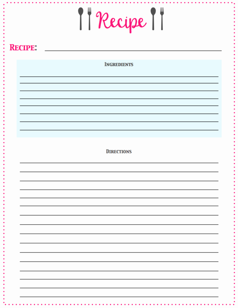 Free Printable Recipe Pages Inspirational Free Printable Recipe Cards Life On southpointe Drive