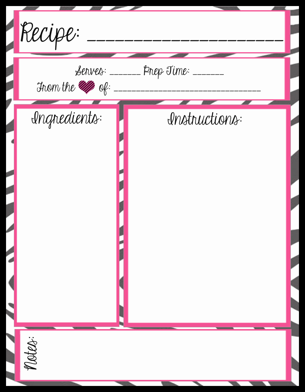 Free Printable Recipe Pages Inspirational Mesa S Place Full Page Recipe Templates [free Printables]
