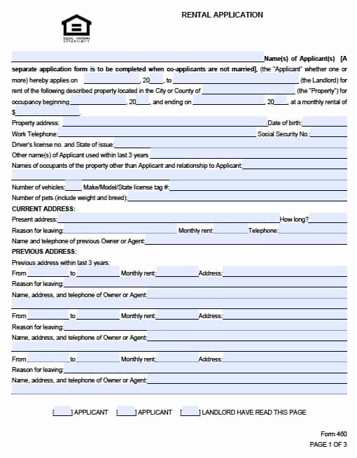 Free Printable Rental Application Lovely Free south Carolina Rental Application form – Pdf Template