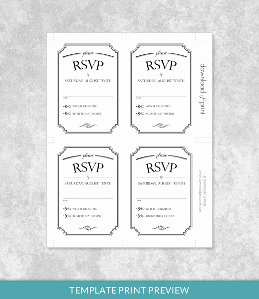 Free Printable Rsvp Cards Inspirational Vintage Wedding Type Rsvp Card Template