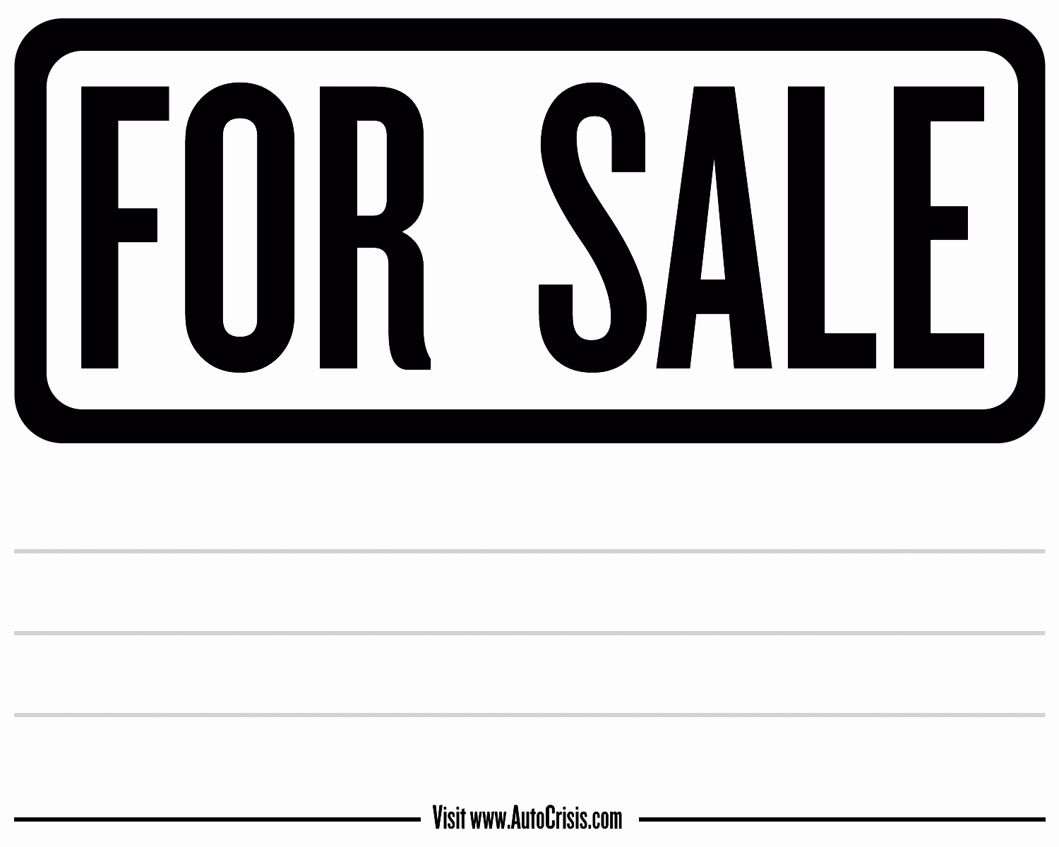 Free Printable Sign Templates Awesome for Sale Sign Template
