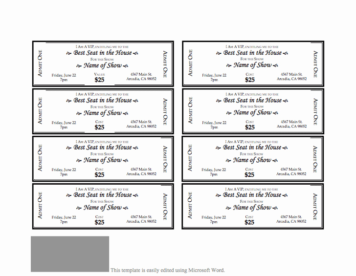 Free Printable Tickets Template Beautiful event Ticket Template 3 that S so Random