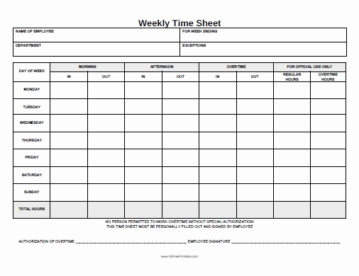 Free Printable Time Sheets Pdf Awesome Weekly Time Sheet Free Printable Allfreeprintable