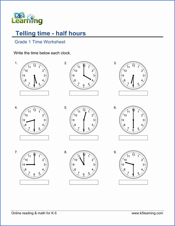 Free Printable Time Sheets Pdf Luxury 1st Grade Telling Time Worksheets Free &amp; Printable