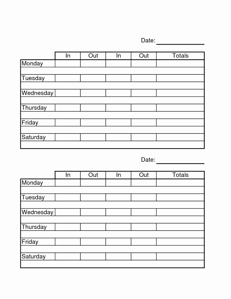 Free Printable Time Sheets Pdf Unique Two Week Time Sheets Employee Time Sheets