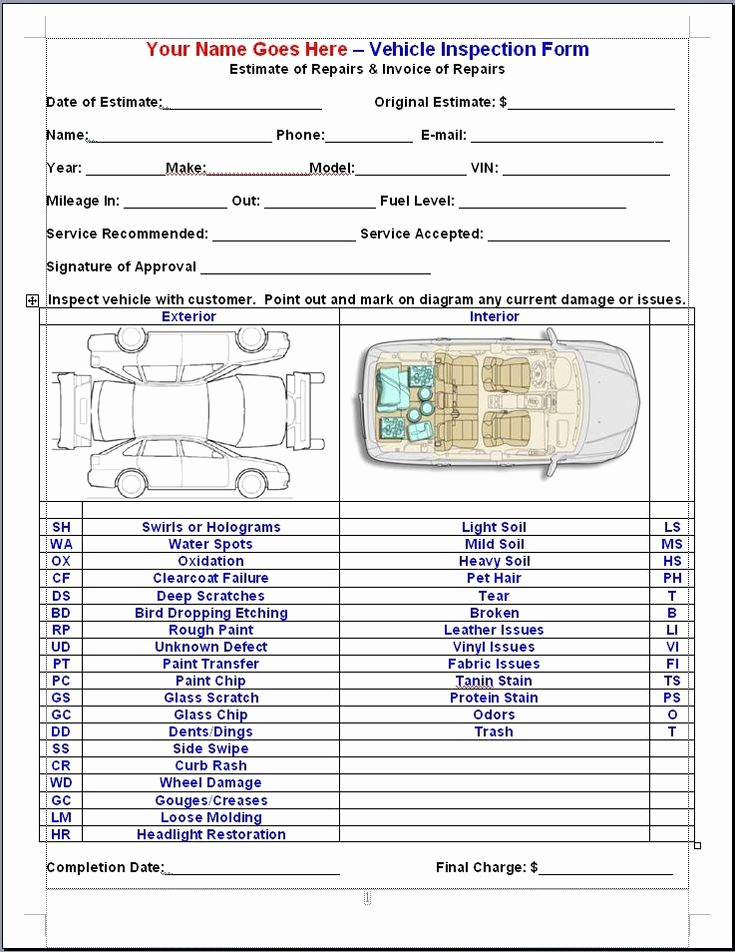 Free Printable Vehicle Inspection form Inspirational Best 25 Vehicle Inspection Ideas On Pinterest