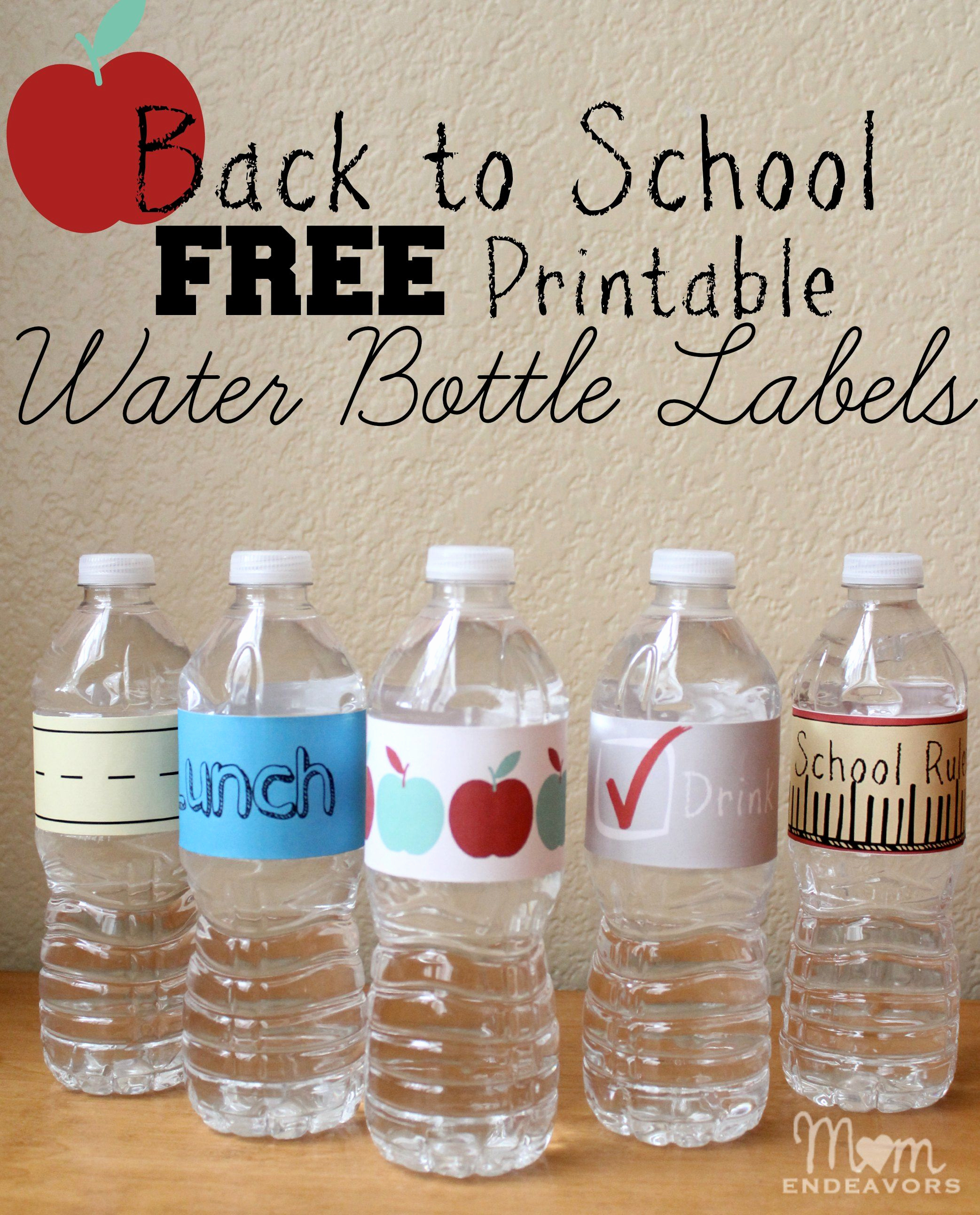 Free Printable Water Bottle Labels Beautiful Easy &amp; Fun Drink Ideas for School Lunches with Free