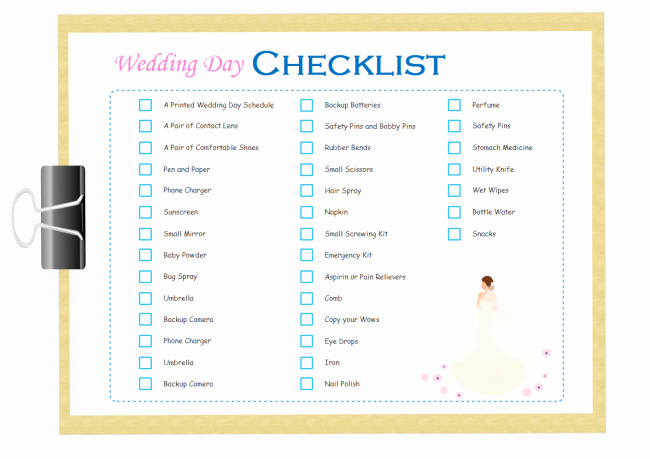 Free Printable Wedding Checklist Awesome Printable Checklist Templates for Free Download