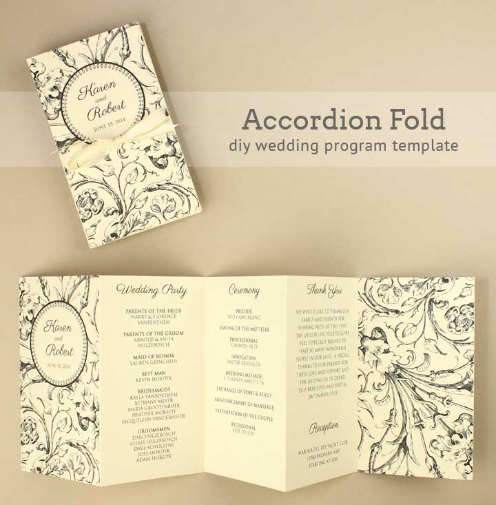 Free Printable Wedding Program Templates Elegant Diy Tutorial Free Printable Folded Wedding Program Boho