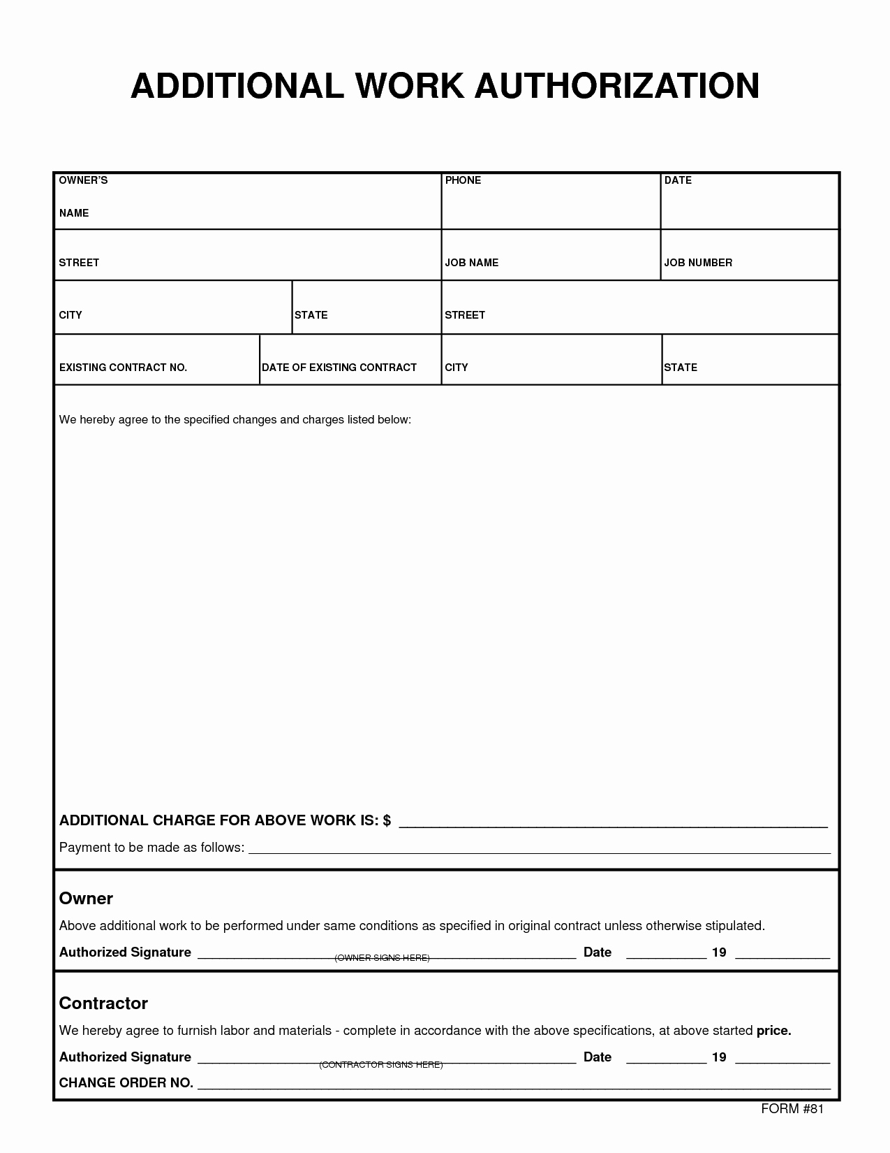 Free Printable Work order Template Awesome Best S Of Job Work order form Template Work order