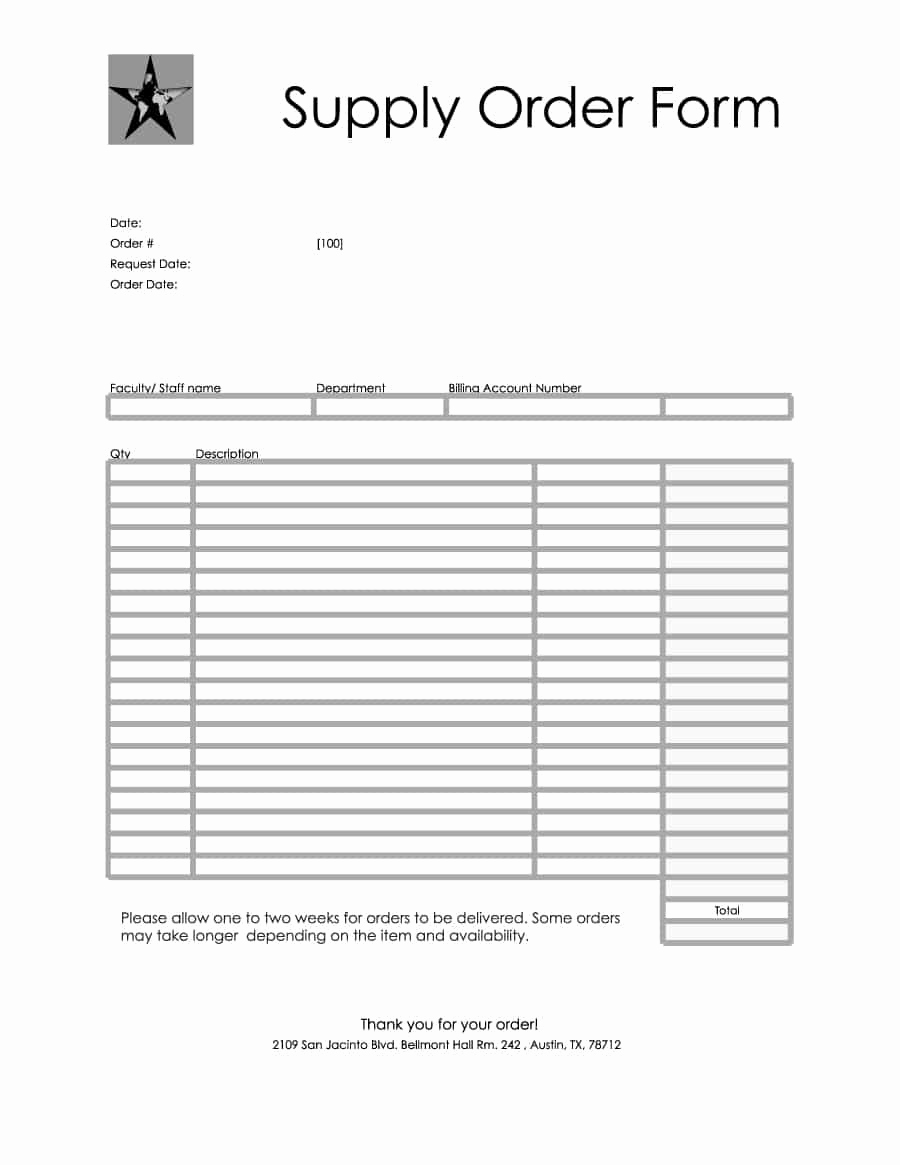 Free Printable Work order Template Elegant 40 order form Templates [work order Change order More]