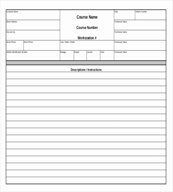 Free Printable Work order Template Luxury 28 Blank order Templates – Free Sample Example format