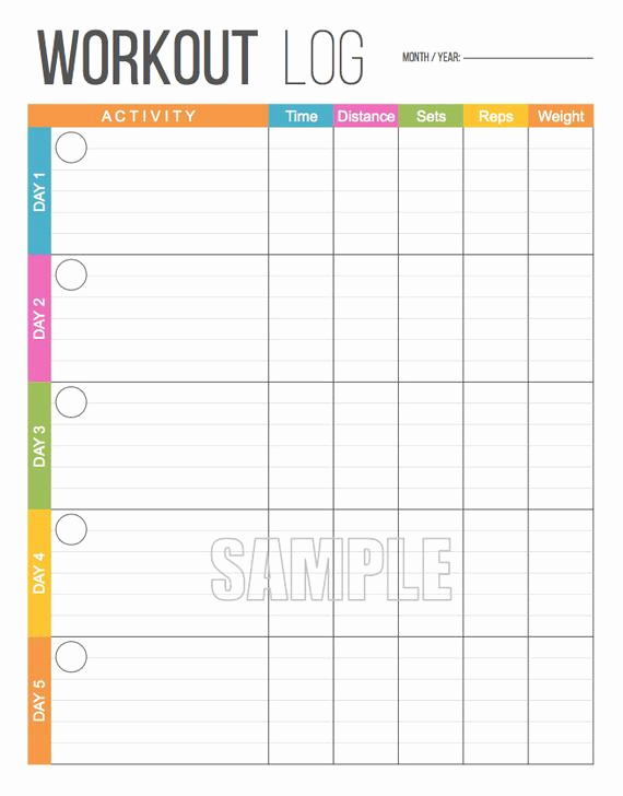 Free Printable Workout Log Sheets Lovely Workout Log Exercise Log Printable for Health and Fitness