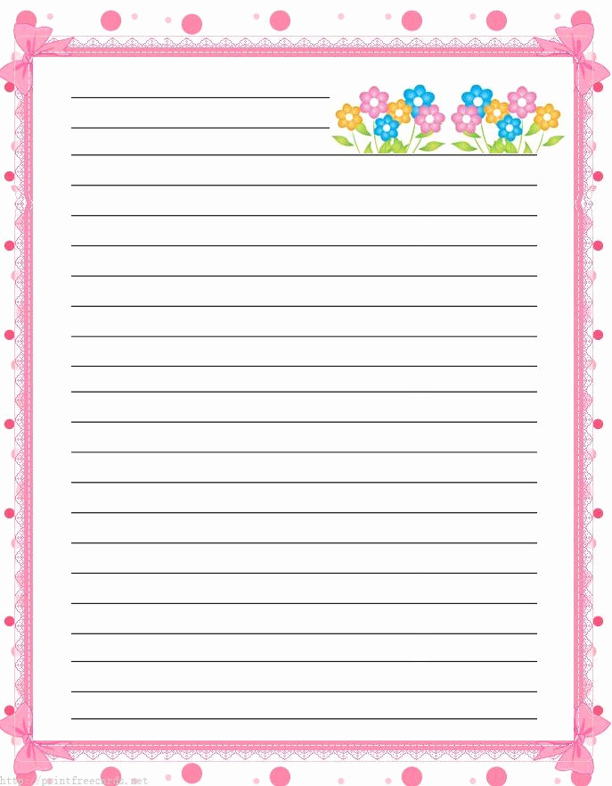 Free Printable Writing Paper Beautiful Free Lined Handwriting Paper with Border
