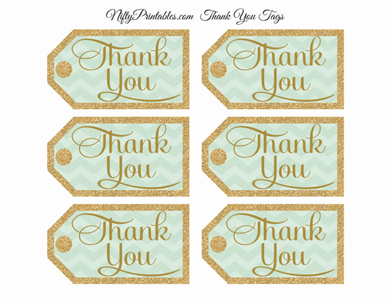 Free Printables Thank You Tags Beautiful Mint Green Thank You Tags Chevron Rectangle Nifty